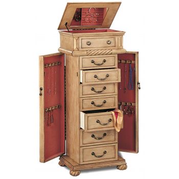 Distressed Light Jewerly Armoire