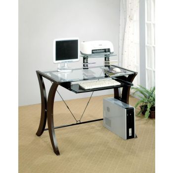  Glass Top Home Office Computer Desk
