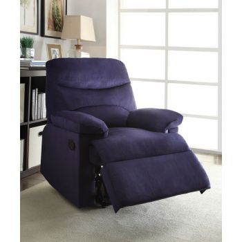 Arcadia Recliner in Blue Woven Fabric 