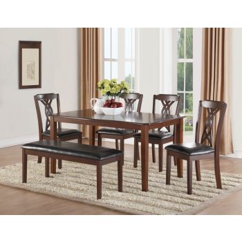 Oswell Cherry Counter height 5 Piece Dining Set 