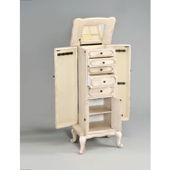 Lief Jewelry Armoire, Antique White