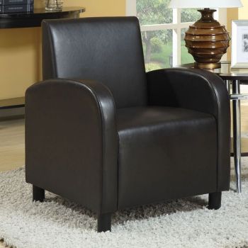 Maxie Accent Chair - Black Bonded Leather