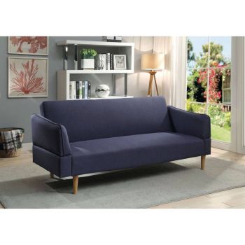 Navy Linen Sofa Bed