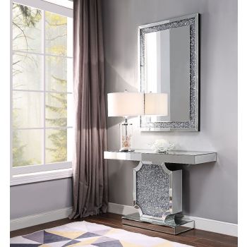 Noralie Clear Console Table and Mirror