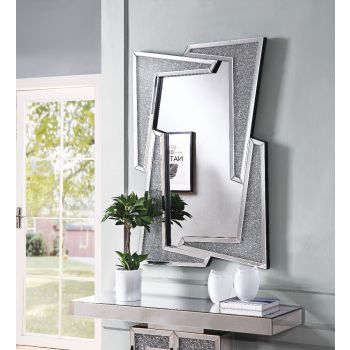 Noralie Mirrored and Faux Diamonds Wall Decor