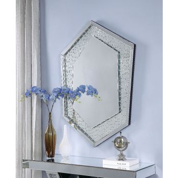 Nysa Mirrored Crystal Accent Wall Mirror