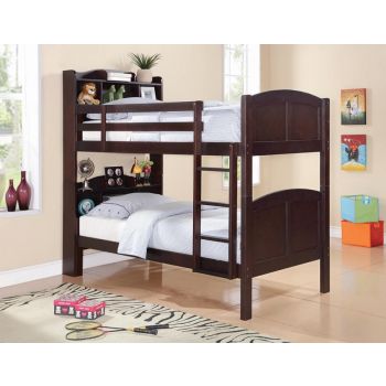 Parker Bookcase Twin Over Twin Bunk Bed