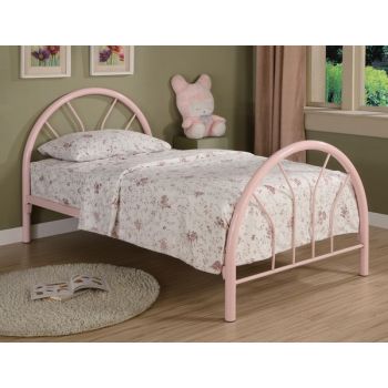PINK HIGH GLOSS TWIN BED