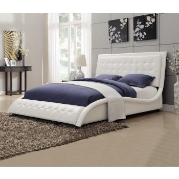 White Tirrel Upholstered Bed 
